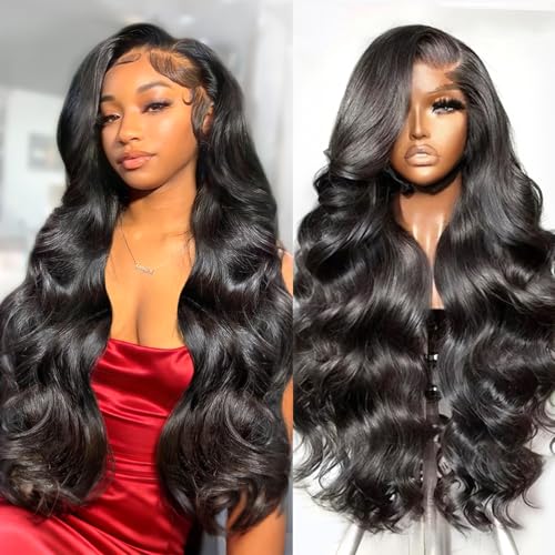 Beluck Drawstring 13x6 Full Lace Front Wigs Human Hair Wig 220% Density Body Wave Human Hair Wigs For Black Women Ear To Ear Transparent HD Lace Frontal Pre Plucked Glueless Wigs Human Hair 22 Inch