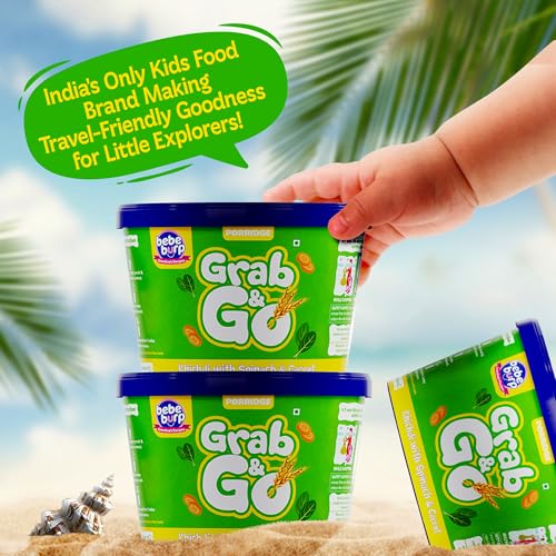 Image of BE'BE' BURP Travel pack Grab & Go - (Barley mix, Khichdi Mix, Puffed rice Mix) Natural Food No Sugar No Salt | No Artificial Preservatives & Flavours | 90gm (Pack of 3)