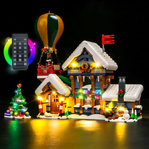 LocoLee Light Compatible with Lego Santa's Post Office, Lighting Set Accessories Compatible with Lego 10339, No Models Only Light (Upgraded RC Version)