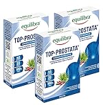 Equilibra Integratori Alimentari, Top Prostata, Integratore per la Funzionalità della Prostata, con Serenoa Repens, Olio di Semi di Zucca e Mirtillo Rosso con Zinco e Vitamina E, 3 Pezzi da 40 Capsule