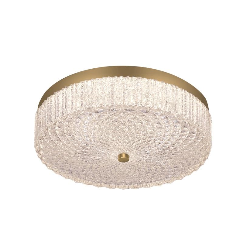 Lampe de plafond pour couloir salon chambre abat-jour verre
