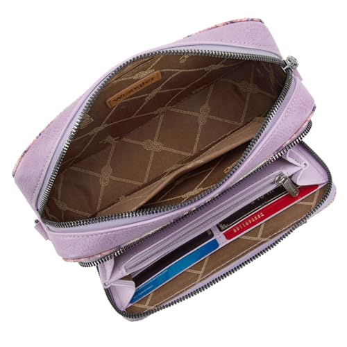 Image of Wrangler Aztec Crossbody Bag for Women Multi Pocket Shoulder Bag Boho Cross Body Wallet Purse