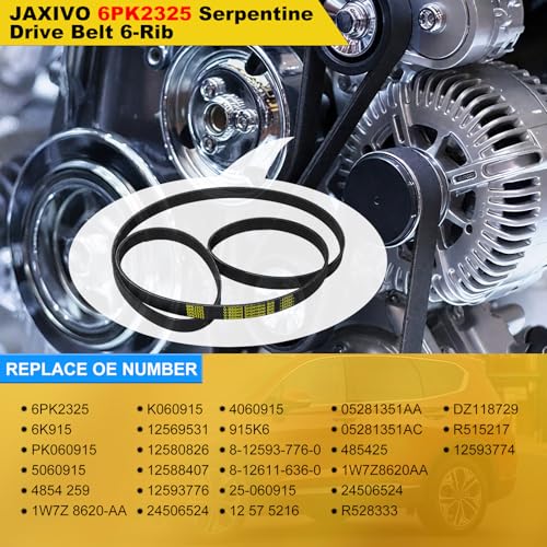 Image of K060915 Serpentine Drive Belt V-Ribbed for 06-08 Lucerne,98-02 Dakota,00-02 Crown Victoria,06-10 H3,07-08 I-290,05-08 9-7X,04-12 Canyon,6PK2325 6K915