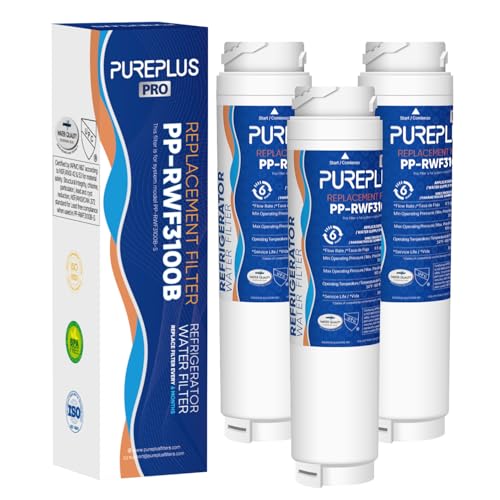 PUREPLUS 9000194412 NSF 53&42 Certified Refrigerator Water Filter Replacement for Bosch Ultra Clarity BORPLFTR10,REPLFLTR10, 11034152, 644845,B26FT70SNS, B22CS80SNS, B22CS50SNS, Haier 0060820860,3PACK