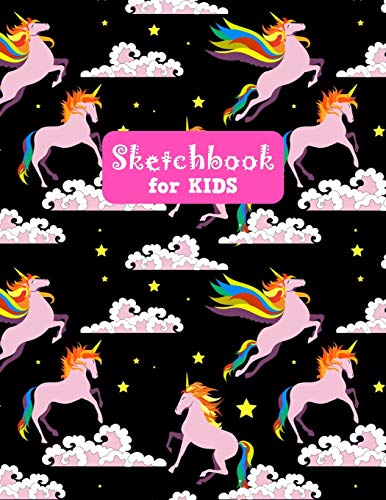 Sketchbook for Kids: Cute Unicorn Large Sketch Book for Sketching, Drawing, Creative Doodling Notepad and Activity Book - Birthday and Christmas Gift ... Teens and Women - Nathalie Modern Press # 027 image 3