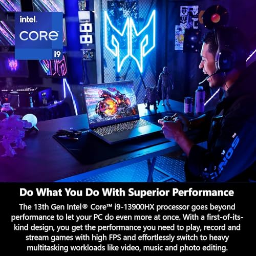 Image of acer Predator Helios Neo 16 Gaming Laptop, GeForce RTX 4070, Intel i9-14900HX, 16 inch IPS 240Hz 500 nits Display, 64 GB DDR5 RAM, 2 TB SSD, Windows 11 Pro, Office Pro Lifetime License