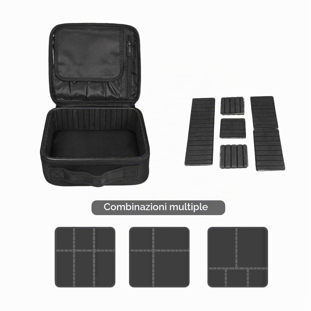NICOLE & DORIS Borsa per trucco portatile per donna porta trucchi Borsa per trucco beauty case Professhional trousse porta trucchi