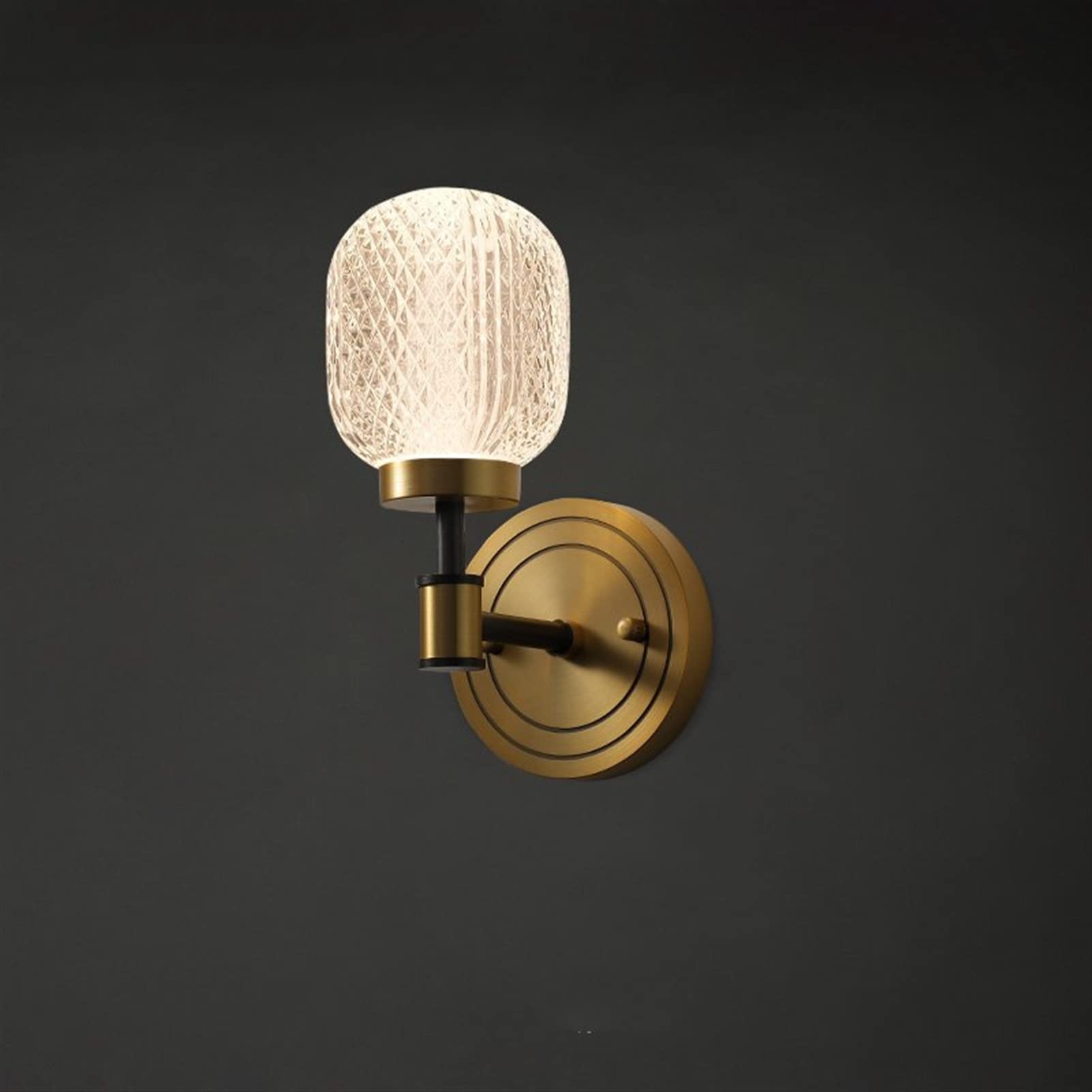 ZTCHSENZT Wall Sconces, Modern Wall Sconce, Modern Full Copper Luxury LED Wall Lamps Living Room Background Lamp Bedroom Bedside Lights Study Room Decor Wall Lighting,A