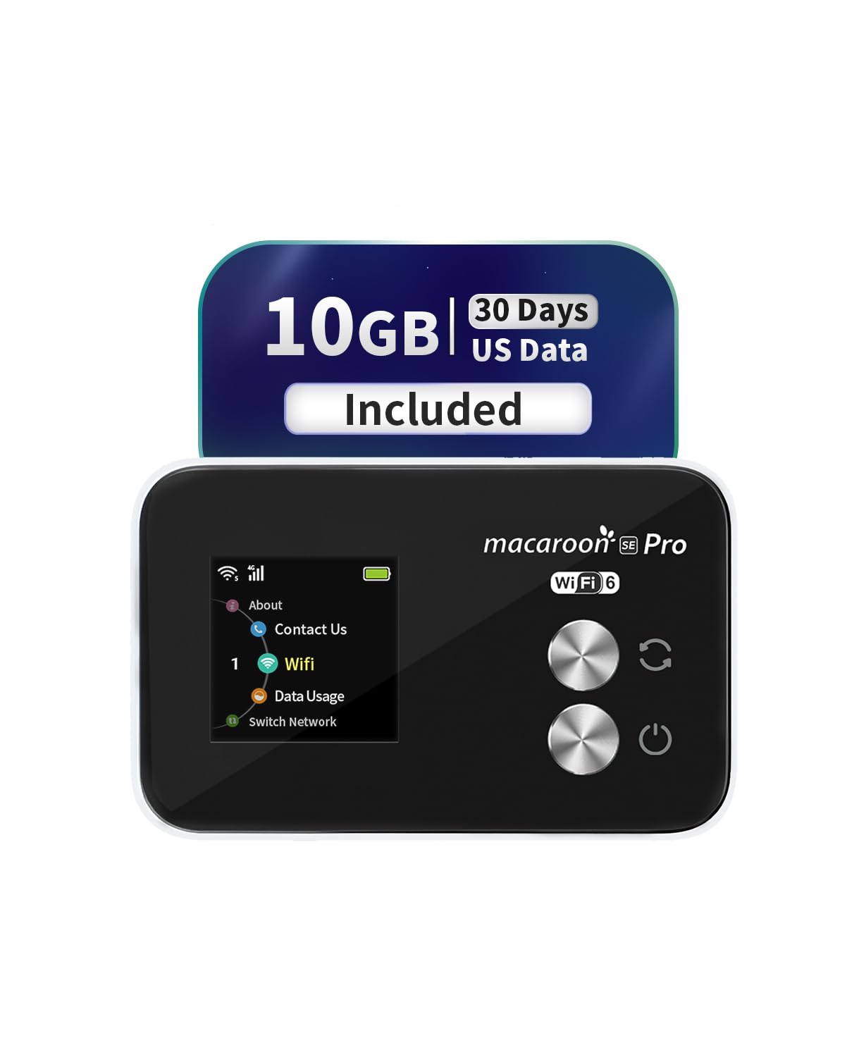 FREEBOT Hotspot WiFi portatile da viaggio - SE Pro 4G Mobile Hotspot con 10 GB di dati USA 30 giorni, 8 dispositivi collegati, router WiFi tascabile con 3000 mAh, copertura oltre 120 paesi, nessuna