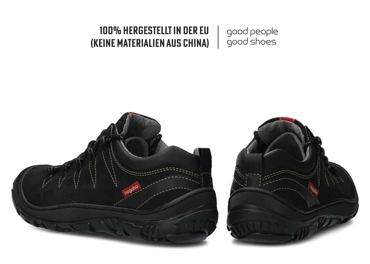 nagaba - Chaussures de randonnée - de Trekking - d’extérieur Cuir véritable, à Lacets, décontractées