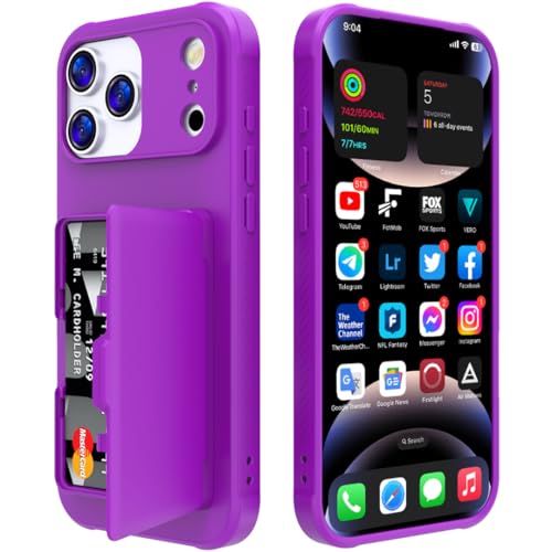 RNOZX For iPhone 16 Plus�p �t���b�v�J�[�h�o�b�O �~���[�P�[�X �X���� �f���A�����C���[ ���ϋv �ی�@�\�t�� �B���J�[�h�X���b�g �E�H���b�g�J�o�[�iFor iPhone 16 Plus�p/�p�[�v���j