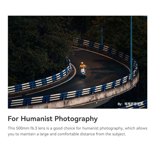 TTArtisan 500mm F6.3 Telephoto Lens Full Frame Large Aperture Wide-Angle Camera Lense Compatible with Sony E-Mount Mirrorless Cameras a7 a7II a7III a7R a7RII a7RIII a7RIV a7S a7SII a7SIII a9 a7C