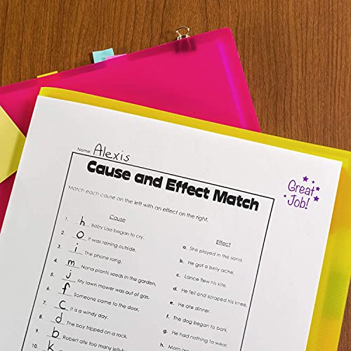 Custom Product Solutions Great Job! for Students 2000 Plus Self Inking Rubber Teacher Stamp â Violet Ink - Image 5