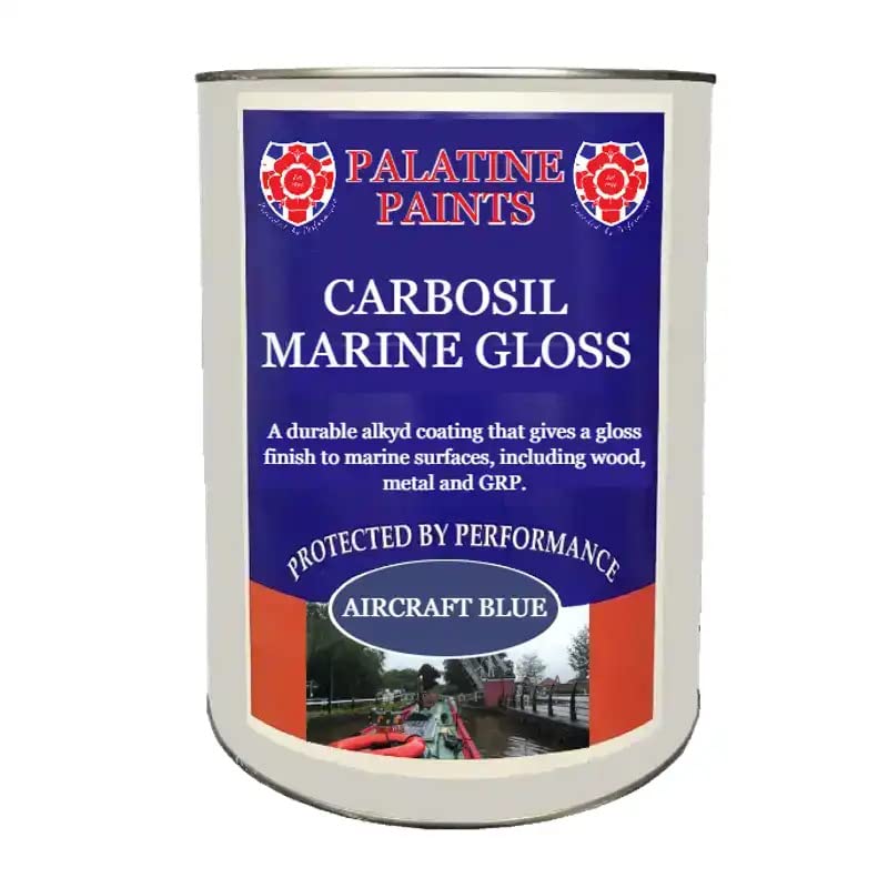 Palatine PaintsProtected By Performance Carbosil Marine Gloss - Multi Surface Gloss for marine surfaces (Pastel Blue, 1 Litre)