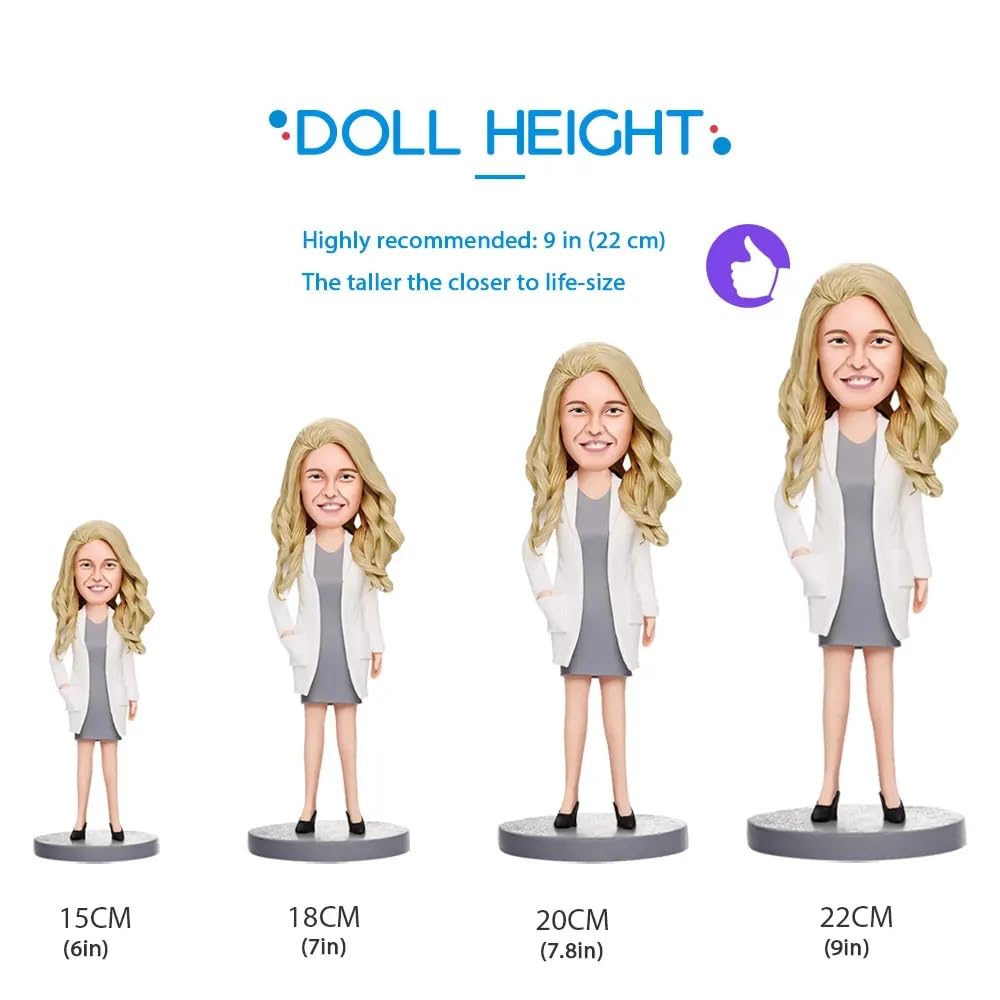 Figurine Bobblehead faite à la main – Poupée d'argile personnalisée à partir de votre photo – Cadeaux d'entreprise parfaits, objets de collection uniques, artisanat entièrement personnalisable, idéal