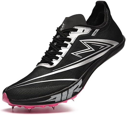 Track and Field Spikes Shoes Men Women Full Length Carbon Plate Running Shoes with Air Cushion Track Race Jumping Sneakers Professional Running Tarck Spikes Shoes