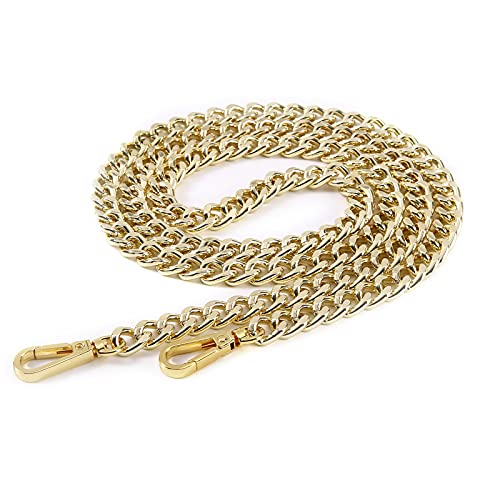 120cm Metal Crossbody Purse Chain Strap Replacement for Bag Handbag (Light Gold), 120Centimeter