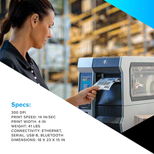 Zebra Zt411 Thermal Transfer Industrial Printer 300 Dpi Print Width 4 In Serial Usb Ethernet Bluetooth Zt41143-T010000Z #TOP5