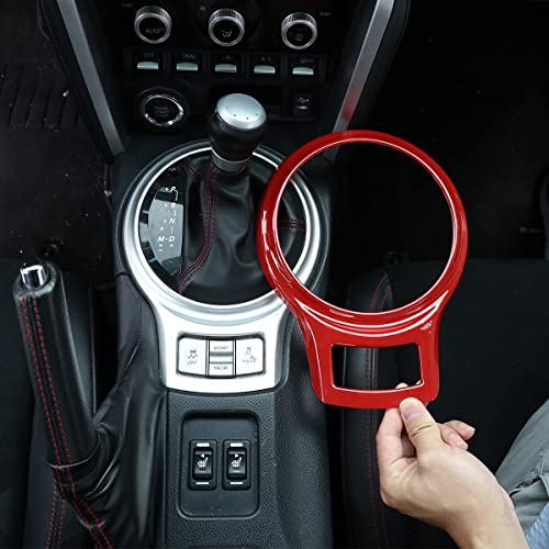 Autobro for Subaru BRZ Toyota 86 2013-2020 Car Interior Gear Shift Frame Trim Sticker Accessories (Carbon Fiber) (Red)