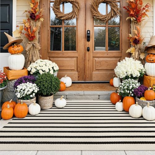 KIMODE Outdoor Rug Front Door Mats Fall Porch Rug Patio Rugs Entrance Mat