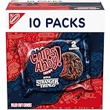 CHIPS AHOY! Stranger Things Chewy Chocolatey Strawberry-Flavored Filled Soft Cookies, Limited Edition, 10 Snack Packs (2 Cookies Per Pack)