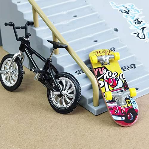 Conjunto de Skateboard Fingerboard | Conjunto de rampa de skate de dedo | Kit Skate Park com Mini Ve