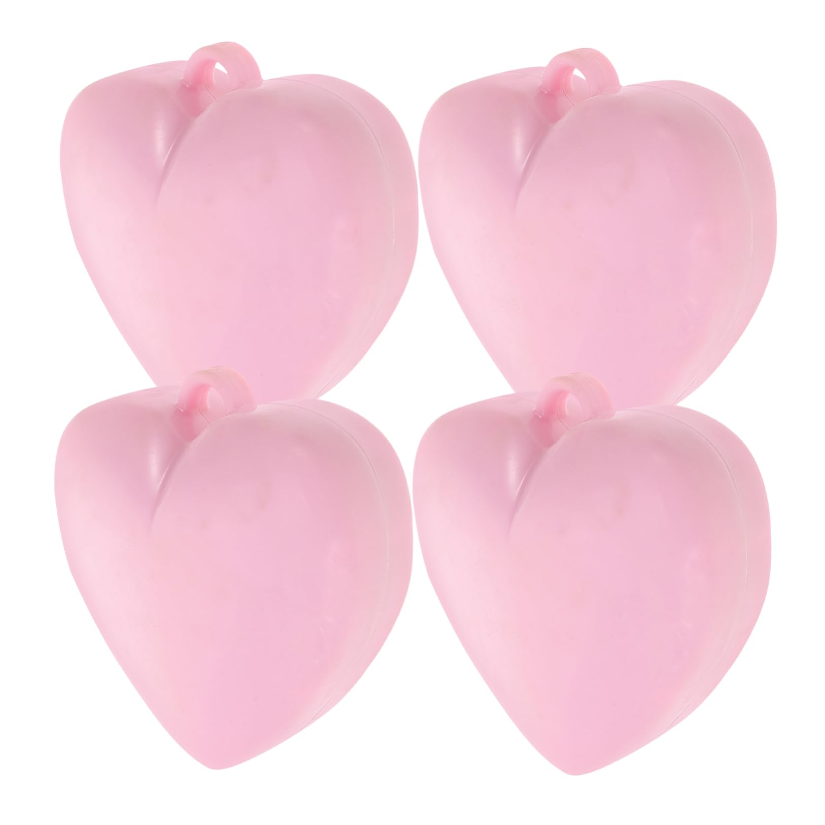 Herzförmige Ballongewichte aus Kunstharz, 4 Stück Rosa | Wiederverwendbar und Dekorativ, Sternförmiges Design, für Geburtstagsparty und Boden