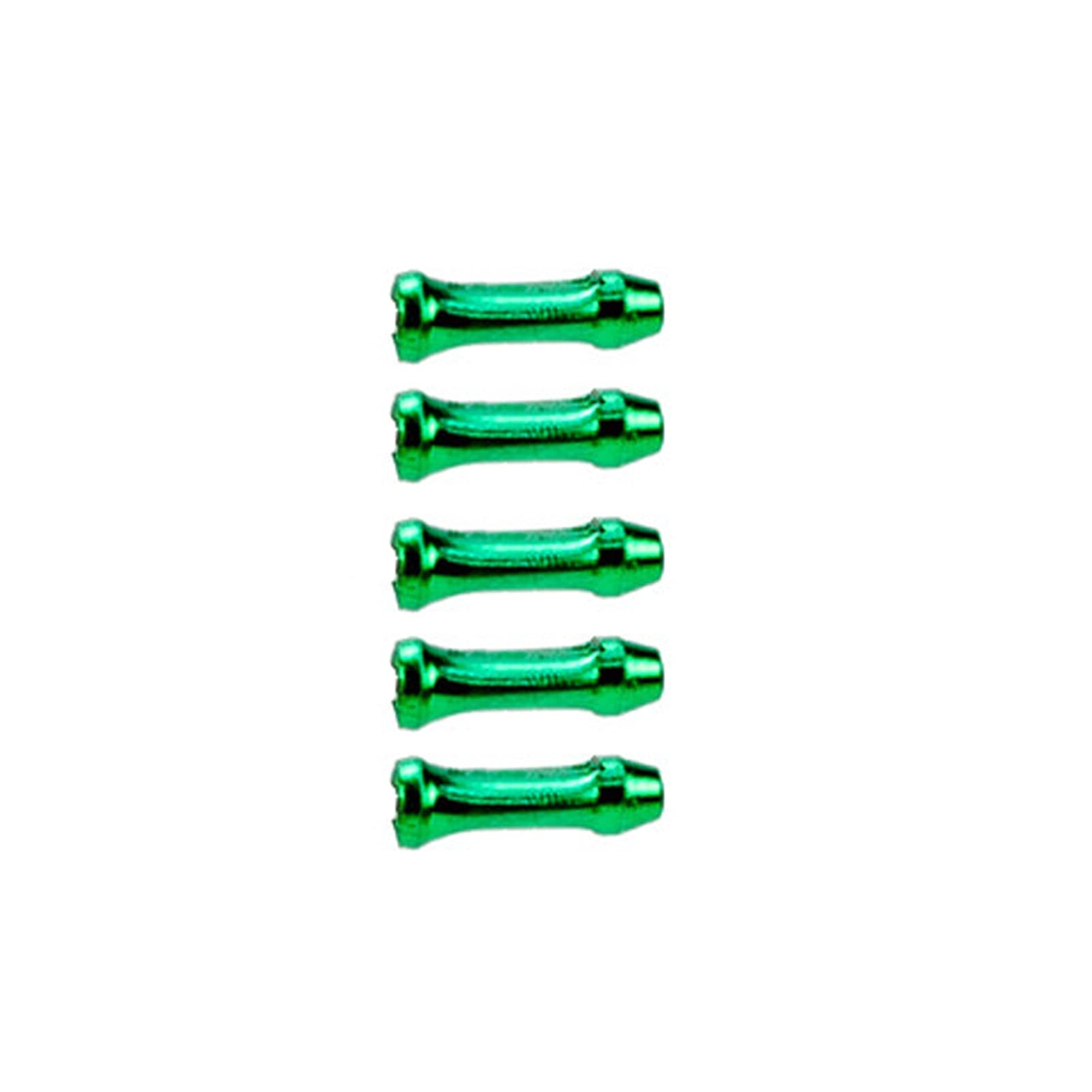 KEXYOAN Bike Cable End Caps 5pcs/lot Mountain Road Brake Derailleur Housing Inner Wire Cap Lined Ferrules Gear Shift Line Tail(Green)