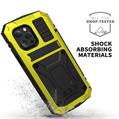 Coque robuste iPhone 13 antichoc blindée jaune avec vitre