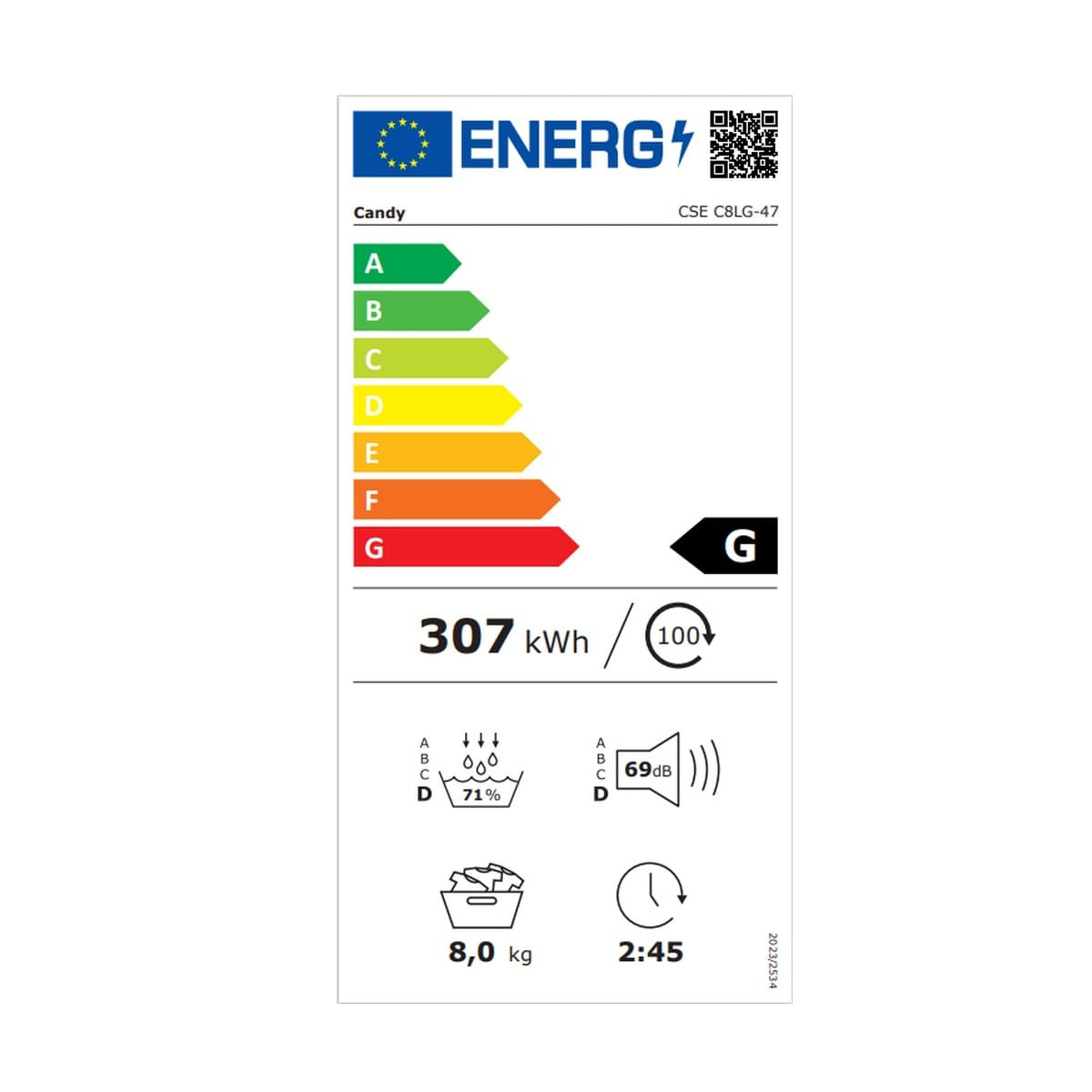 Candy - Smart Sèche-Linge CSE C8LG-47
