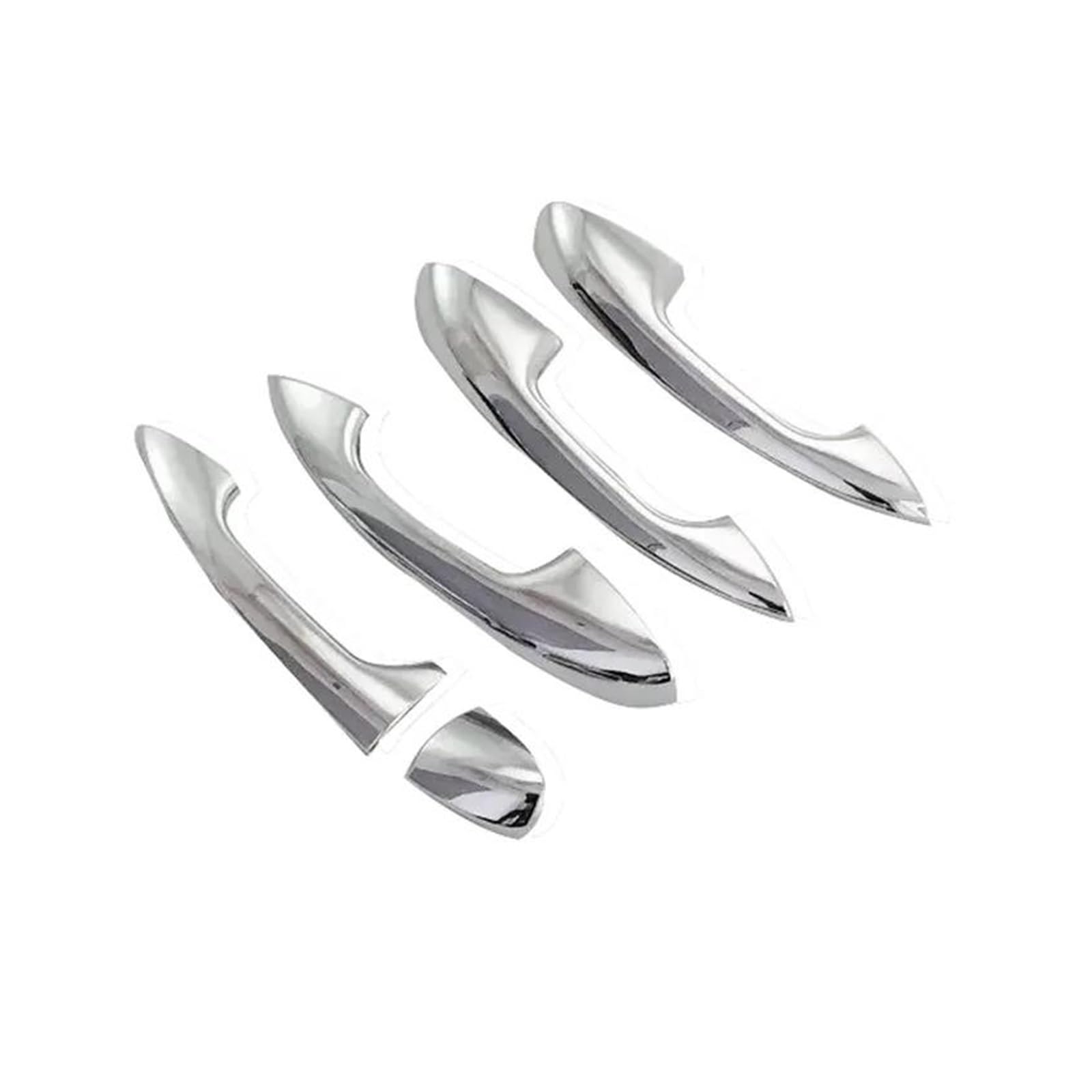 MTVTFECEWG Car Exterior Door Handle Cover Trim Sticker for Mercedes for Benz C Class W205 GLC X253 E Class W213 LHD (Bright Silver)
