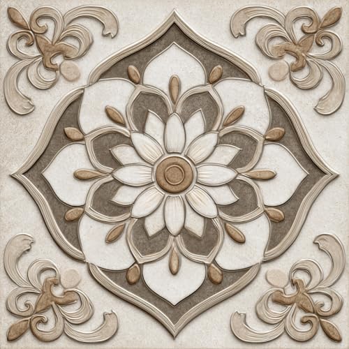 IOHEFY 10pcs Peel and Stick Floor Tiles 12x12 Inch Beige