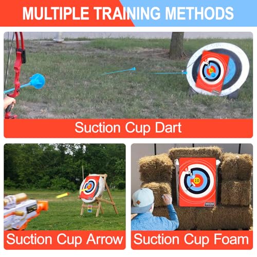 16\'\' Arrow Target - Suction Cup Targets for Bow and Arrow Set, Shooting Hunting Training Hard Target, for Indoor Outdoor Archery Shooting Play Sport Gift - Thumbnail 3