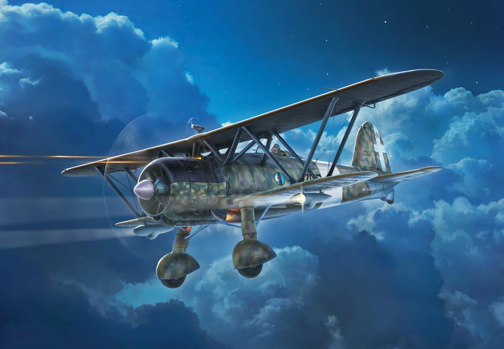 ITALERI - Maquette Avion Fiat Cr.42 Cn "falco" Night Fighter |italeri|1485| 1:72 Maquette Char Promo