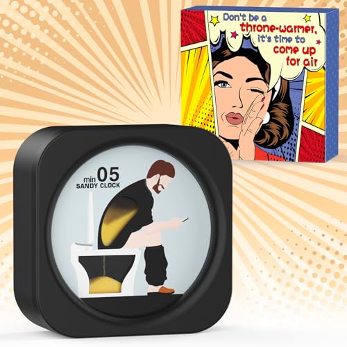 JODUY Gag Gifts for Men Stocking Stuffers - 2Pack Christmas Funny Toilet Sand Timer Poop Gift, Gifts for Adults Fun Cool Novelty Birthday White Elephant Gifts for Men Dad Him Husband Boyfriend