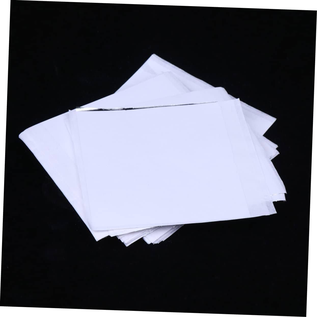 Artibetter 9x9cm Silver Foil Paper Sheets 100 Pack Imitation Leaf for Nail Art Crafting Gilding Decoration and Painting Projects