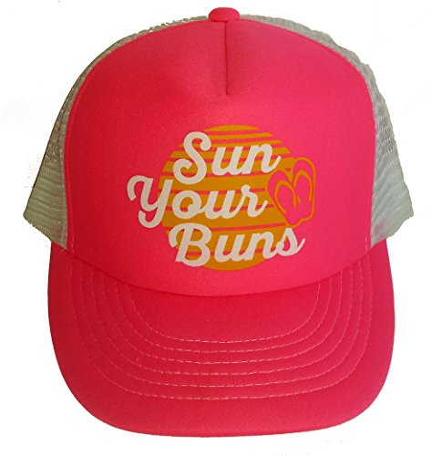 Sun Your Bun's Mesh Trucker Hat Cap Snapback Neon Beach Summer