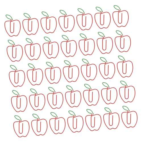 Trombones en forme de pomme en métal rouge (Lot de 100) pour bureau