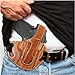 Brown OWB Thumb Break Leather Gun Holster. Fit Most 1911, Shield 380 EZ Compact 3