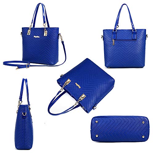 Women Handbags Set 6 Pcs PU Leather Top Handle Purse Shoulder Crossbody Bag Sets3
