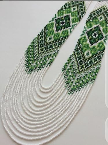 Collier Gerdan ukrainien perles de rocaille LKBEADS idée cadeau