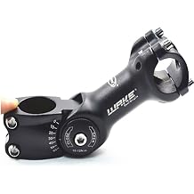 Wake MTB Stem 31.8 90mm 0-60 Degree Adjustable Mountain Bike Stem Short Handlebar Stem for Most Bicycle Road Bike MTB BMX Fixie Gear Cycling Aluminum Alloy Light Weight Black