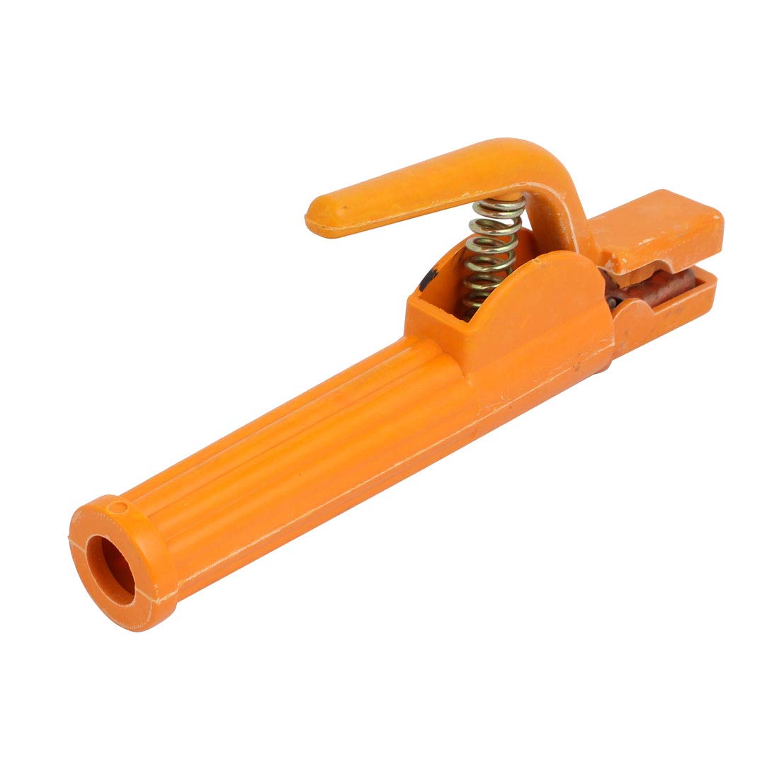 Aexit 500A Plastic Welding Tool Material Insulated Spring Loaded Handy Welding Electrode Holder Orange Model:31as285qo392