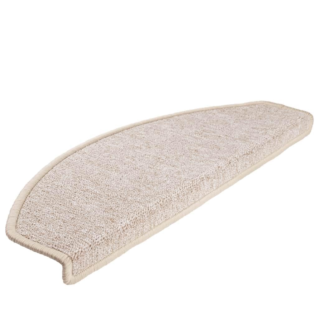 30er Set Treppenmatten Taupe 65x24cm Halbrund Stufenmatten rutschfest Trittschutz Treppenstufen Abdeckung Schalldämmend Treppenschutzmatte