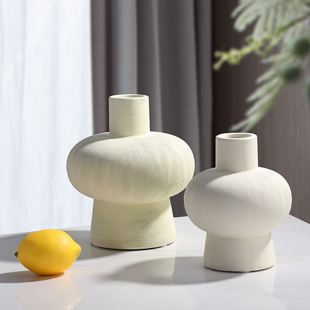 Jarrón De Mesa Jarrón de cerámica for la decoración del hogar, jarrón de flores Estilo minimalismo for la mesa moderna, jarrones for centros de mesa chimenea de sala de estar Jarrones De Flores Para S