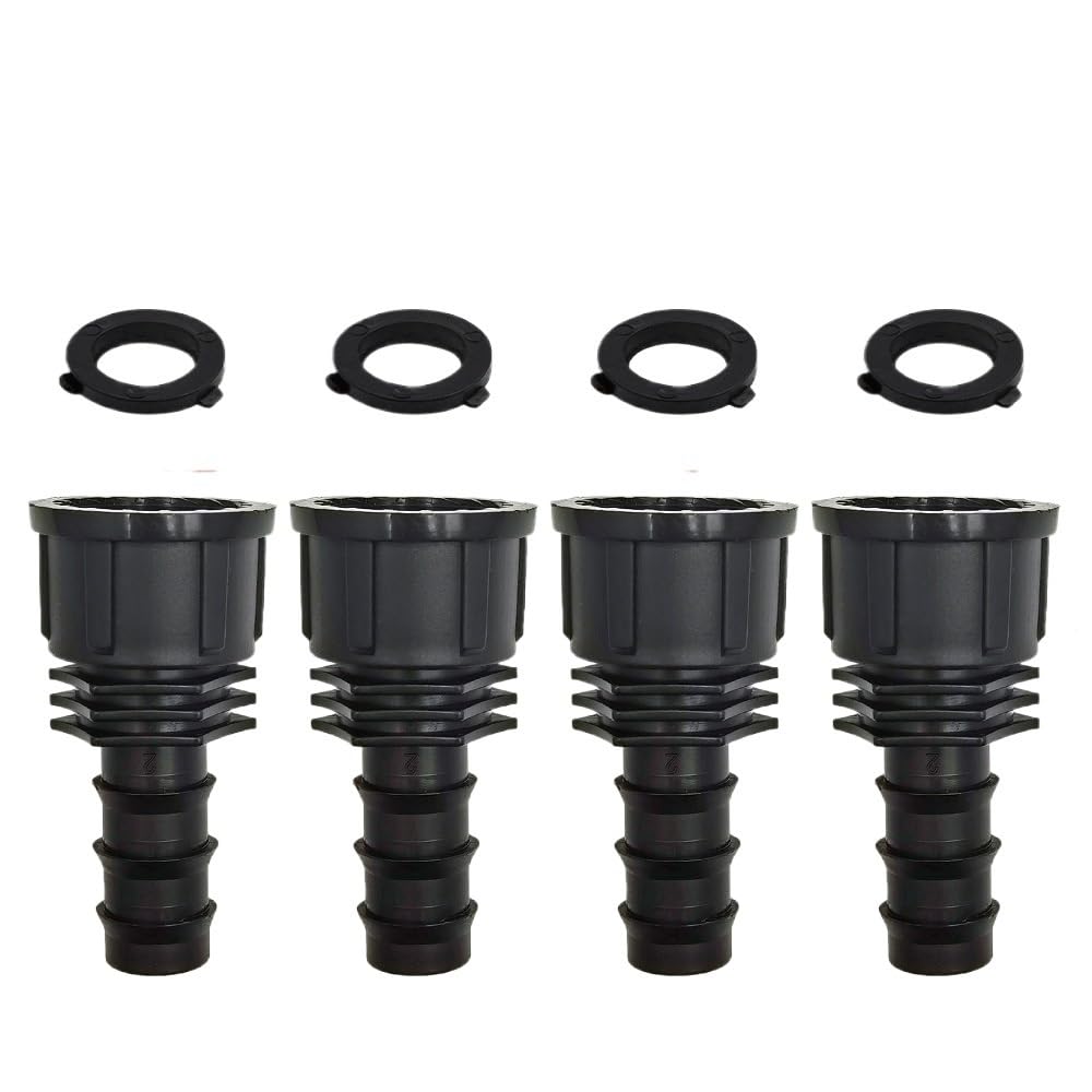 Vcaldgfz D-4Pcs 3/4'' Barb Threaded Adapter For 16Mm 20Mm Pe Hose Pipe Garden Drip Irrigation Watering System(D-4Pcs)