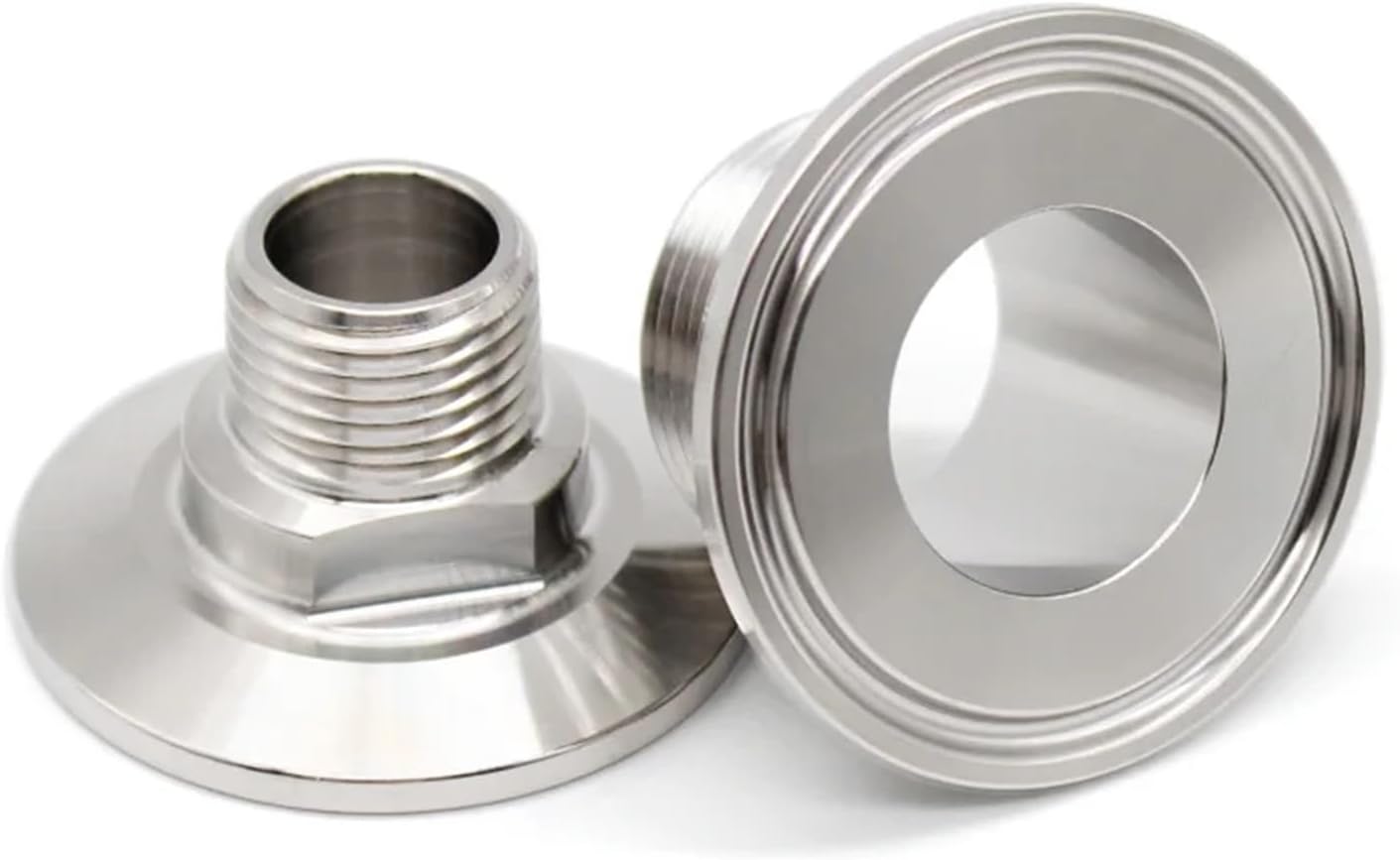 1/2 1/4 3/4 1" Npt Male Thread Adaptor Joint SS304/316L Stainless Steel Tri Clamp 25.4 50.5 64mm Pipe Fitting Homebrew(SS316L,FERRULE 25.4MM_1")
