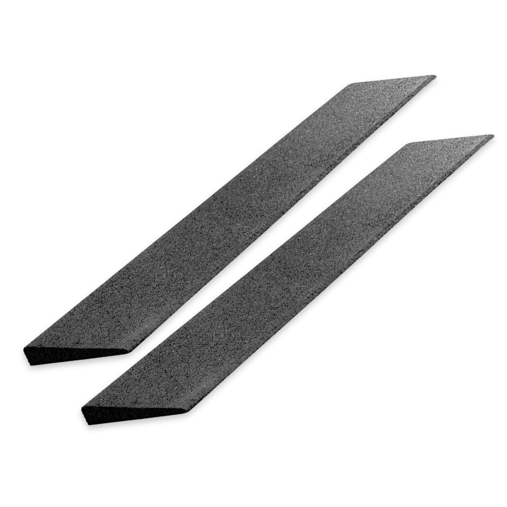 bepco Schwellenrampe Mini - 100 cm - Türschwellenrampe, Rollstuhlrampe, Duschwannenrampe - rutschfest & witterungsbeständig, aus recyceltem Gummigranulat, Schwarz (LxBxH: 100x20x3cm, 2er Set (2 Stk.))
