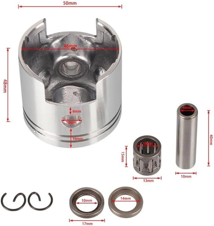 50mm Engine Motor Piston Pin Set Fit For 80cc 100cc Motorized Bicycle Bike Motor