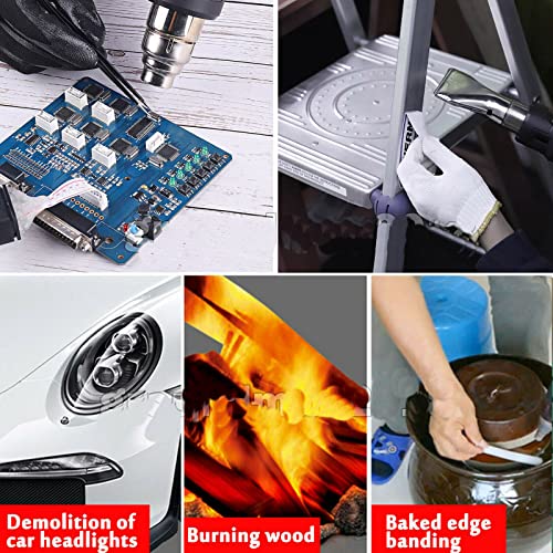 2000W Heat Gun with 3 Nozzles, 2 Temperature Setting, 300°C/ 600°C, Professional Hot Air Gun to Remove Paint, Varnish, Dissolve Adhesives, Shrinking PVC, DIY, Home Improvement & Restoration, Red 6 2000W Heat Gun with 3 Nozzles, 2 Temperature Setting, 300°C/ 600°C, Professional Hot Air Gun to Remove Paint, Varnish, Dissolve Adhesives, Shrinking PVC, DIY, Home Improvement & Restoration, Red - Image 6